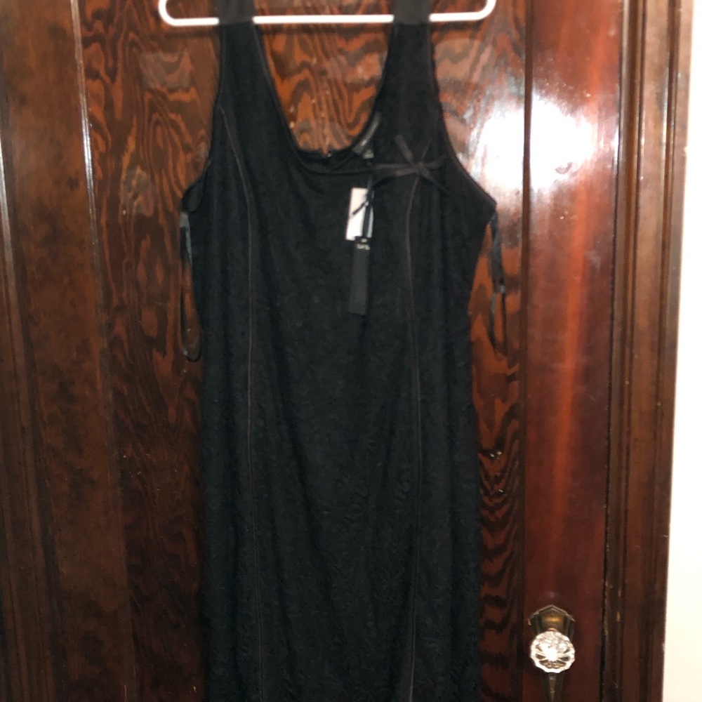 Lane Bryant Black Midi Dress